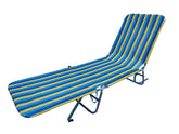 Seasonal Trends FL100 Lounge Chair, 56 cm W, 184 cm D, 28 cm H, Polyester Fabric Seat, Steel Frame, Silver Frame